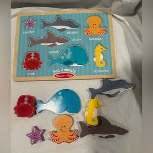 Melissa & Doug Sea Creatures Chunky Puzzle